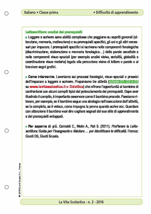 Lettoscrittura: analisi dei prerequisiti | Giunti Scuola Lettoscrittura: analisi dei prerequisiti | Giunti Scuola