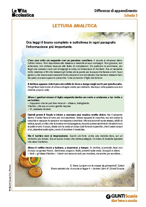 Lettura analitica | Giunti Scuola Lettura analitica | Giunti Scuola