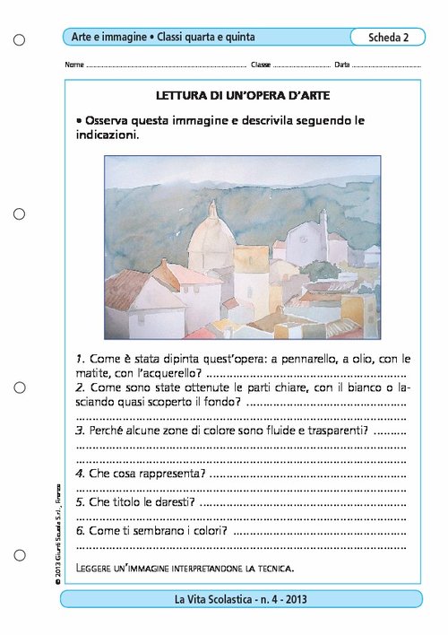 Lettura di un'opera d'arte | Giunti Scuola Lettura di un'opera d'arte | Giunti Scuola