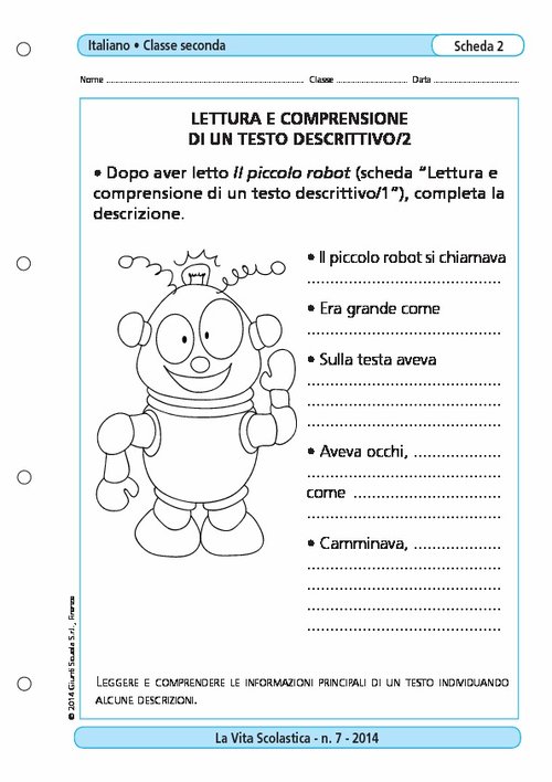Lettura e comprensione di un testo descrittivo/2 | Giunti Scuola Lettura e comprensione di un testo descrittivo/2 | Giunti Scuola