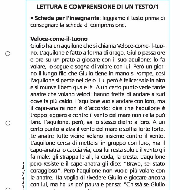 Parole Con Cui Inizia Un Testo Scritto Lettura e comprensione di un testo/1_B1 | Giunti Scuola