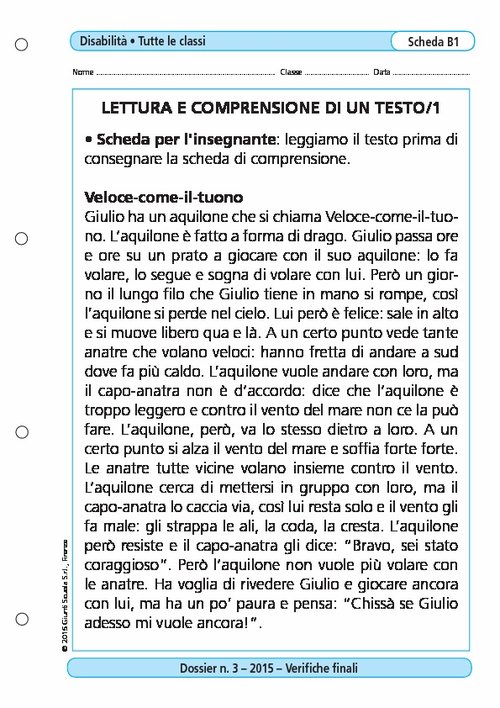 Lettura e comprensione di un testo/1_B1 | Giunti Scuola Lettura e comprensione di un testo/1_B1 | Giunti Scuola