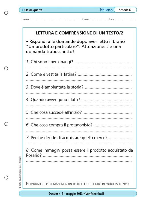 Lettura e comprensione di un testo/2 | Giunti Scuola Lettura e comprensione di un testo/2 | Giunti Scuola