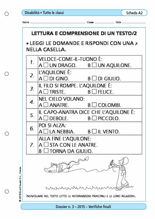 Lettura e comprensione di un testo/2_A2 | Giunti Scuola Lettura e comprensione di un testo/2_A2 | Giunti Scuola
