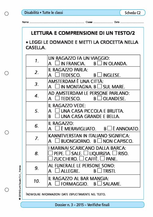 Lettura e comprensione di un testo/2_C2 | Giunti Scuola Lettura e comprensione di un testo/2_C2 | Giunti Scuola