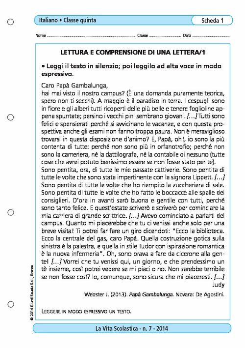 Lettura e comprensione di una lettera/1 | Giunti Scuola Lettura e comprensione di una lettera/1 | Giunti Scuola