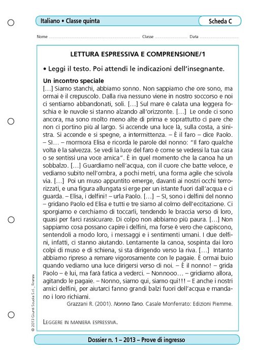 Lettura espressiva e comprensione/1 | Giunti Scuola