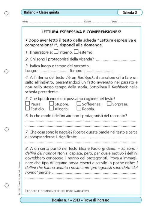 Lettura espressiva e comprensione/2 | Giunti Scuola Lettura espressiva e comprensione/2 | Giunti Scuola