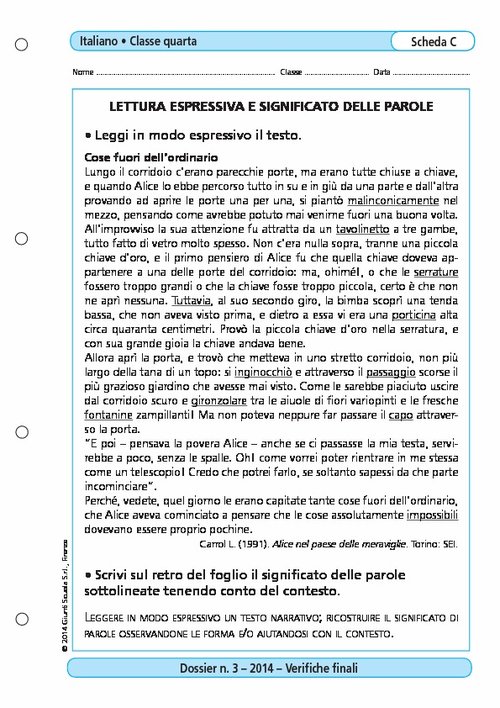 Lettura espressiva e significato delle parole | Giunti Scuola