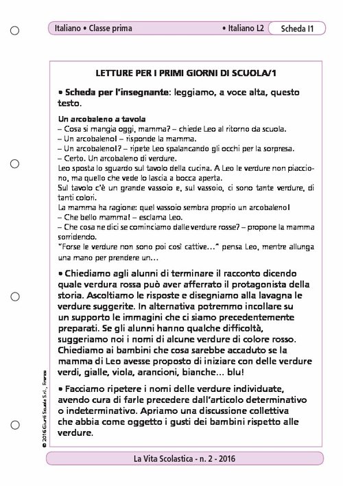 Lettura per i primi giorni di scuola/1 | Giunti Scuola Lettura per i primi giorni di scuola/1 | Giunti Scuola