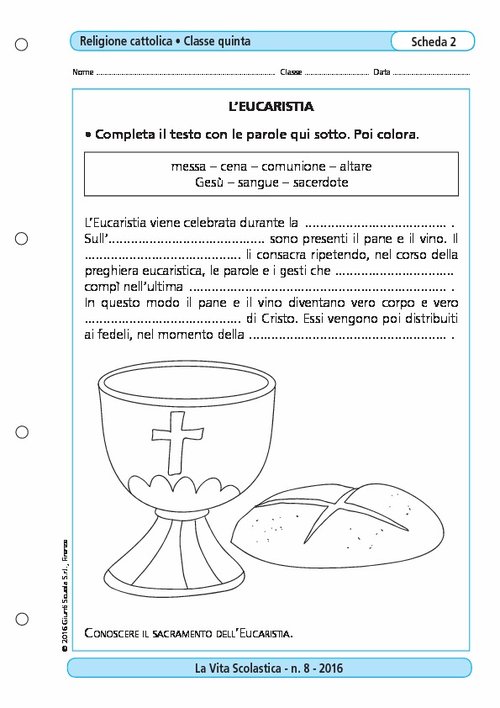 L'Eucaristia | Giunti Scuola L'Eucaristia | Giunti Scuola