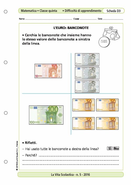 L'Euro: banconote | Giunti Scuola