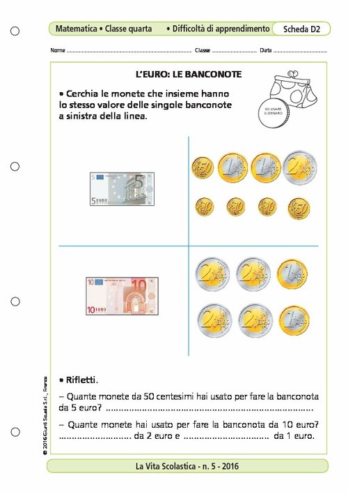 L'Euro: le banconote | Giunti Scuola