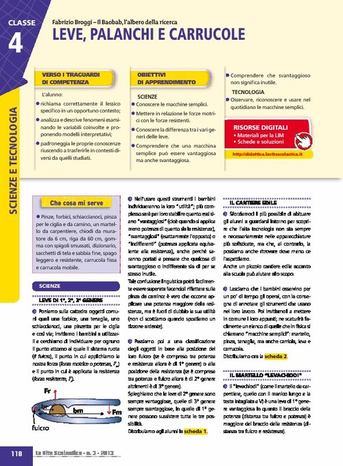 Leve, palanchi e carrucole | Giunti Scuola Leve, palanchi e carrucole | Giunti Scuola