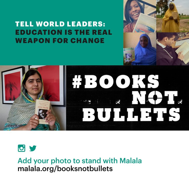 Libri non proiettili. La campagna di Malala per i suoi 18 anni | Giunti Scuola Libri non proiettili. La campagna di Malala per i suoi 18 anni | Giunti Scuola