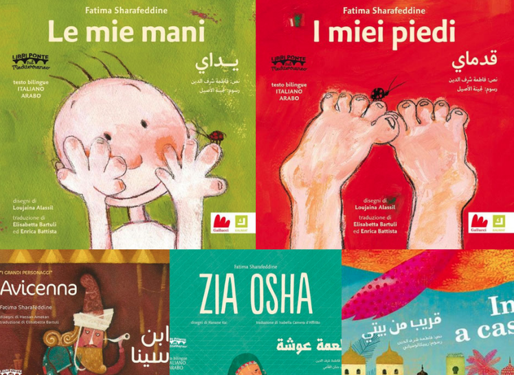 Libri per bambini in due lingue, arabo e italiano