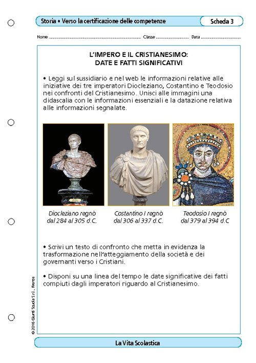 L'Impero e il Cristianesimo: date e fatti significativi | Giunti Scuola L'Impero e il Cristianesimo: date e fatti significativi | Giunti Scuola