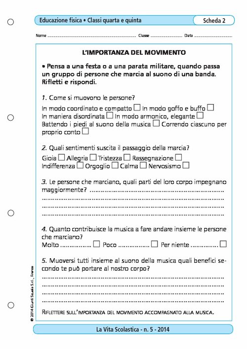 L'importanza del movimento | Giunti Scuola L'importanza del movimento | Giunti Scuola