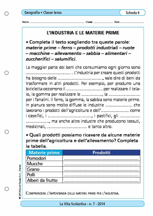 L'industria e le materie prime | Giunti Scuola L'industria e le materie prime | Giunti Scuola