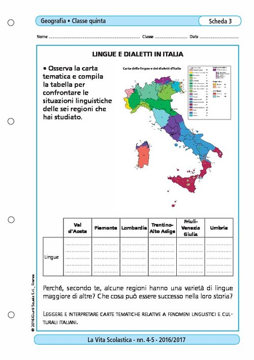 Lingue e dialetti in Italia | Giunti Scuola Lingue e dialetti in Italia | Giunti Scuola