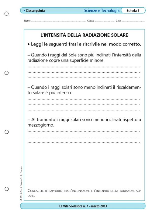 L'intensità della radiazione solare | Giunti Scuola L'intensità della radiazione solare | Giunti Scuola