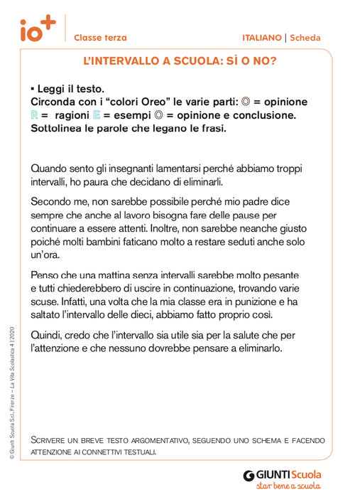 L'intervallo a scuola: sì o no? | Giunti Scuola L'intervallo a scuola: sì o no? | Giunti Scuola