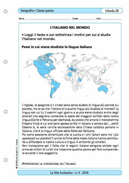 L'italiano nel mondo | Giunti Scuola L'italiano nel mondo | Giunti Scuola