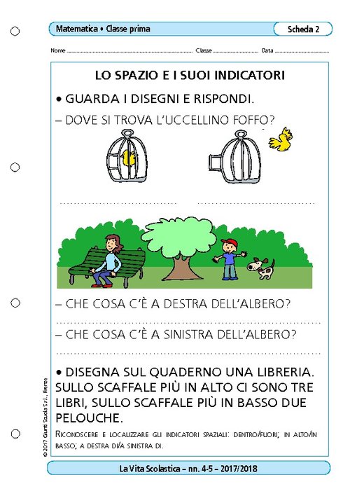 Lo spazio e i suoi indicatori | Giunti Scuola Lo spazio e i suoi indicatori | Giunti Scuola