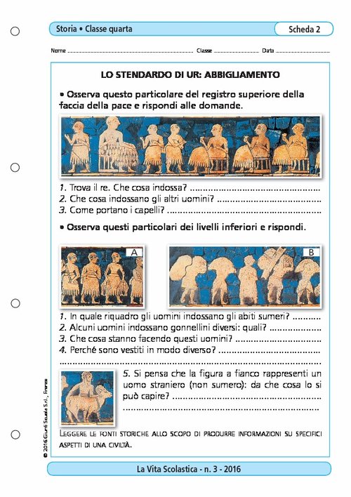 Lo stendardo di Ur: abbigliamento | Giunti Scuola Lo stendardo di Ur: abbigliamento | Giunti Scuola