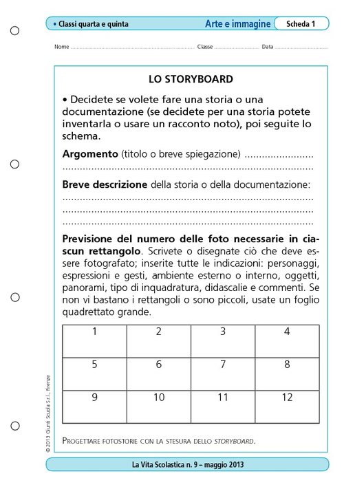 Lo storyboard | Giunti Scuola Lo storyboard | Giunti Scuola