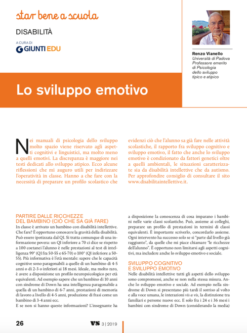 Lo sviluppo emotivo | Giunti Scuola Lo sviluppo emotivo | Giunti Scuola