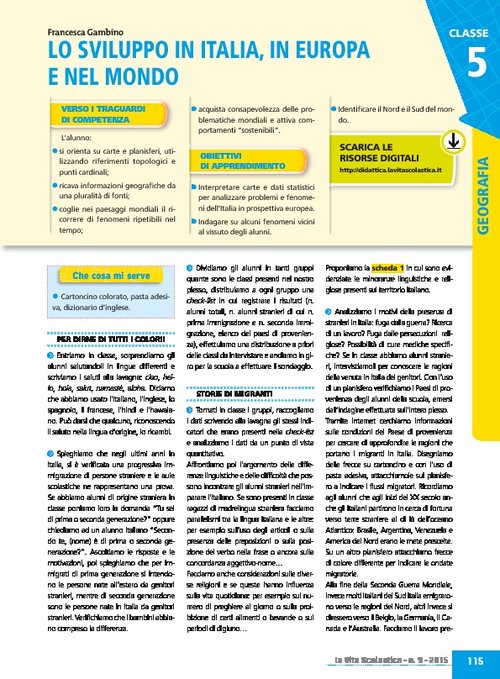 Lo sviluppo in Italia, in Europa e nel mondo | Giunti Scuola Lo sviluppo in Italia, in Europa e nel mondo | Giunti Scuola