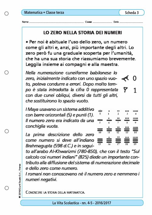 Lo zero nella storia dei numeri | Giunti Scuola Lo zero nella storia dei numeri | Giunti Scuola