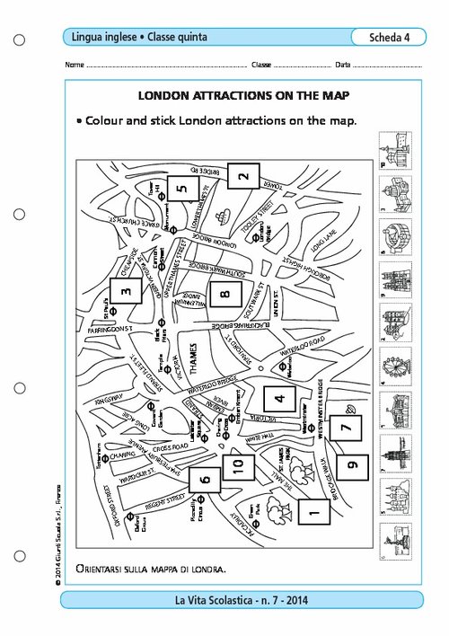 London attractions on the map | Giunti Scuola London attractions on the map | Giunti Scuola