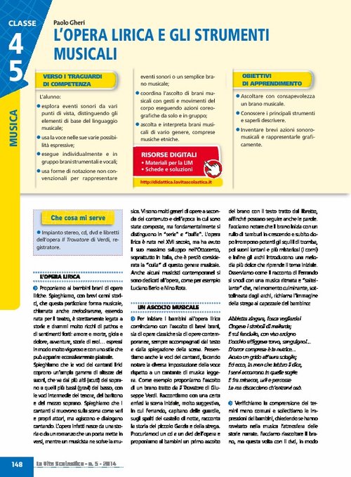 L'opera lirica e gli strumenti musicali | Giunti Scuola L'opera lirica e gli strumenti musicali | Giunti Scuola