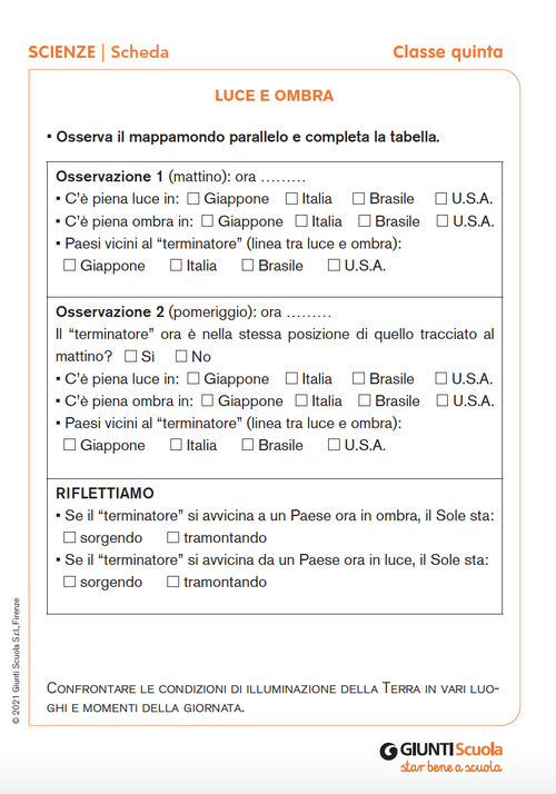 Luce e ombra | Giunti Scuola Luce e ombra | Giunti Scuola