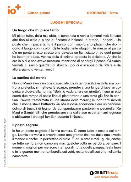 Luoghi speciali | Giunti Scuola Luoghi speciali | Giunti Scuola