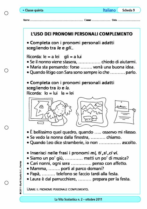 L'uso dei pronomi personali complemento | Giunti Scuola L'uso dei pronomi personali complemento | Giunti Scuola