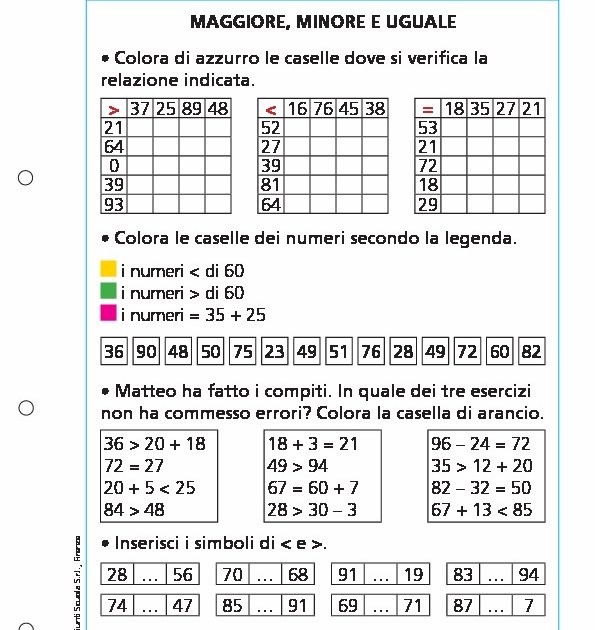 Maggiore, minore e uguale | Giunti Scuola