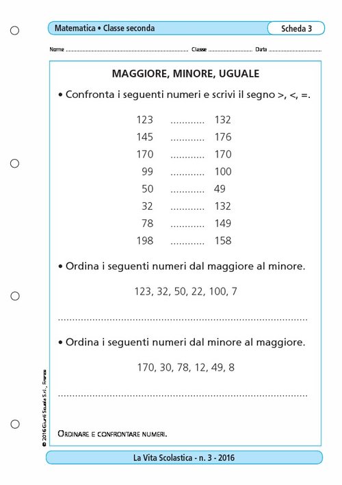 Maggiore, minore, uguale | Giunti Scuola Maggiore, minore, uguale | Giunti Scuola