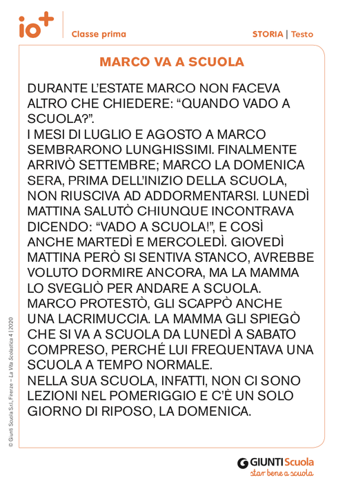 Marco va a scuola | Giunti Scuola Marco va a scuola | Giunti Scuola