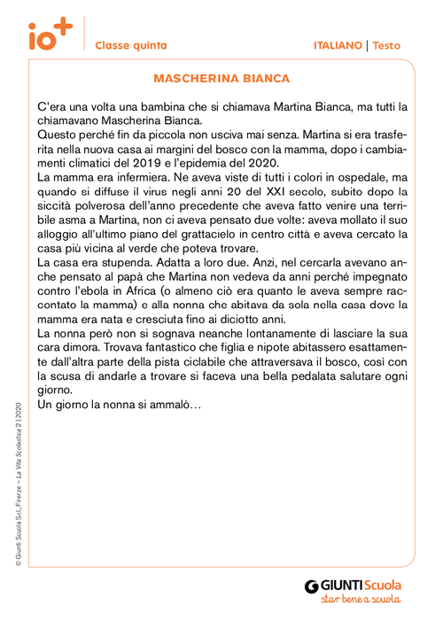Mascherina bianca | Giunti Scuola Mascherina bianca | Giunti Scuola