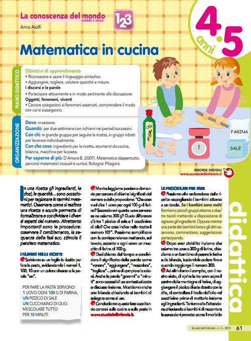 Matematica in cucina | Giunti Scuola