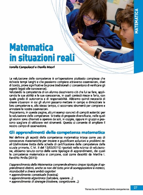 Matematica in situazioni reali | Giunti Scuola Matematica in situazioni reali | Giunti Scuola