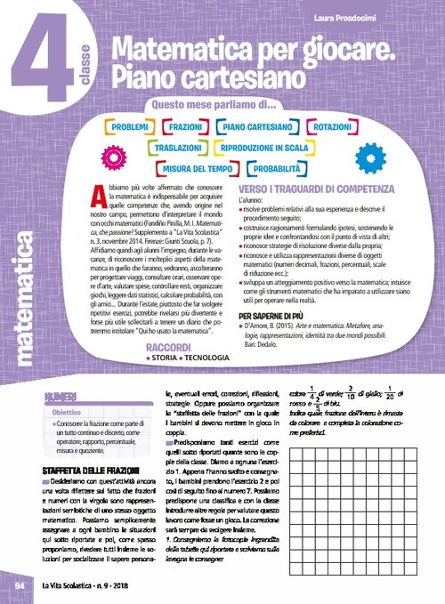 Matematica per giocare. Piano cartesiano | Giunti Scuola Matematica per giocare. Piano cartesiano | Giunti Scuola