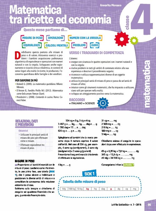 Matematica tra ricette ed economia | Giunti Scuola Matematica tra ricette ed economia | Giunti Scuola