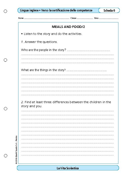 Meals and food/2 | Giunti Scuola