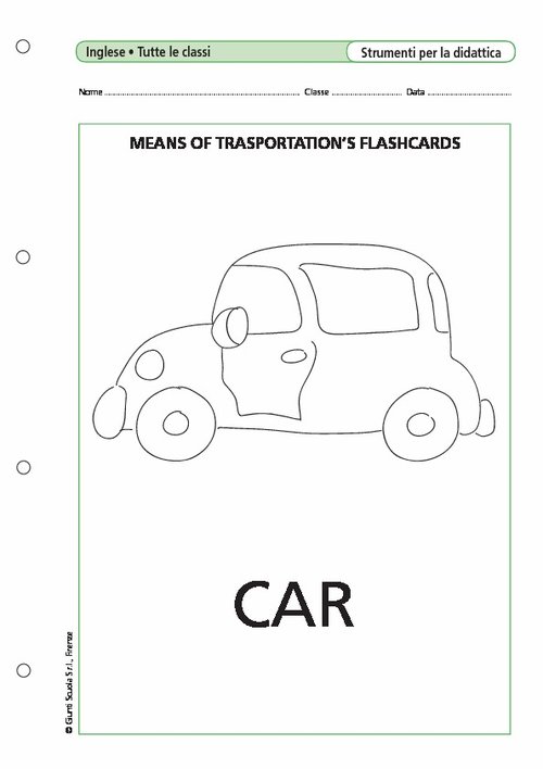 Means of transportation's Flashcards | Giunti Scuola