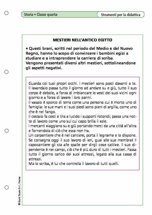 Mestieri nell'antico Egitto | Giunti Scuola Mestieri nell'antico Egitto | Giunti Scuola