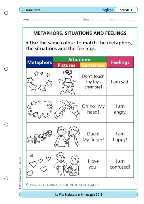 Metaphors, situations and feelings | Giunti Scuola Metaphors, situations and feelings | Giunti Scuola